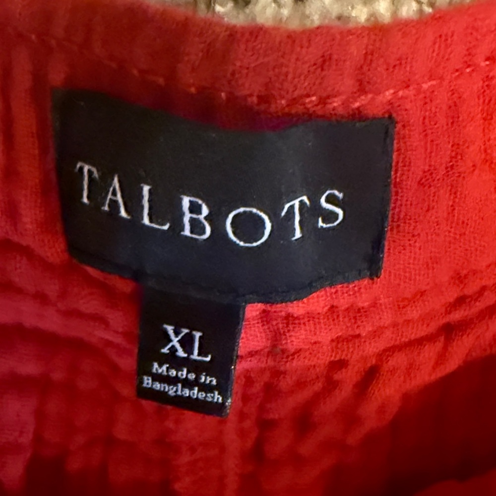 NWOT Talbots Ladies Wide-Leg Bright Red Casual Pants - Picture 2 of 4